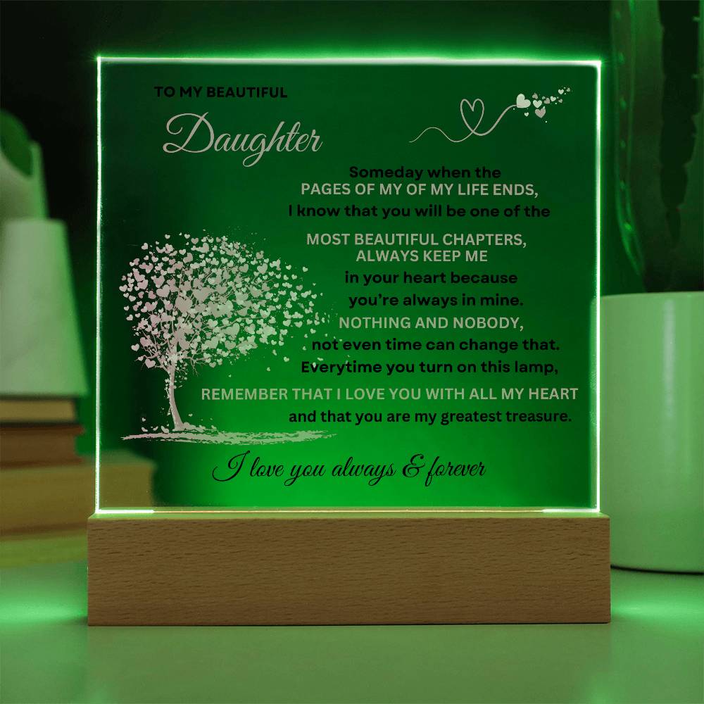 To My Beautiful Daughter - Beautiful Chapters - Acrylic Plaque Gift