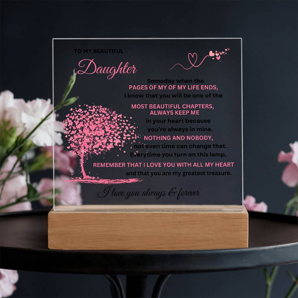 To My Beautiful Daughter - Beautiful Chapters - Acrylic Plaque Gift