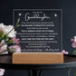 To My Granddaughter - You Are The Brightest Pages - Printed Square Acrylic Plaque - Night Light Gift