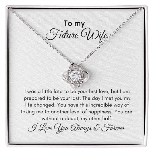 To My Future Wife Love Knot Necklace