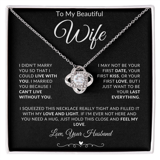 To My Beautiful Wife | Love Knot Necklace