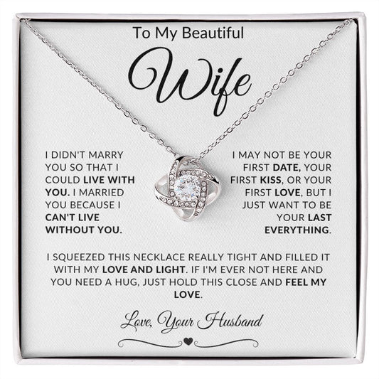 To My Beautiful Wife | Love Knot Necklace