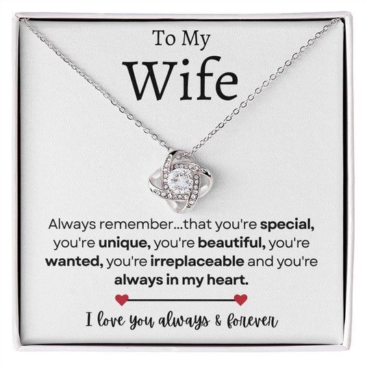 To My Wife | Love Knot Necklace