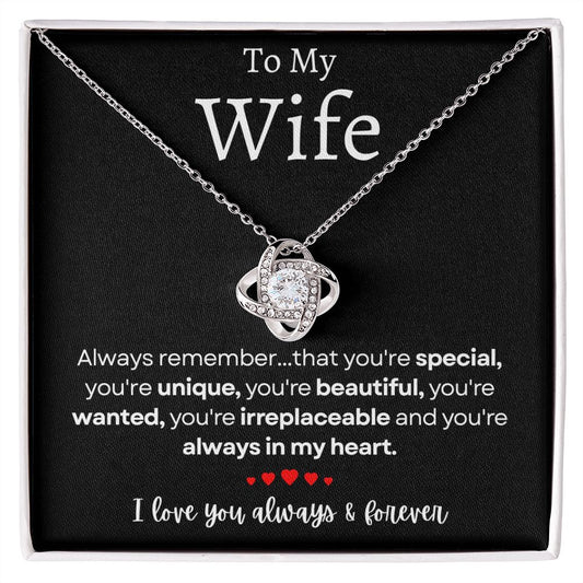 To My Wife | Love Knot Necklace