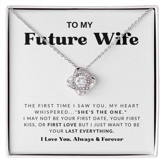 To My Future Wife Love Knot Necklace