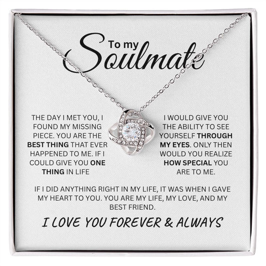 To My Soulmate | Love Knot Necklace