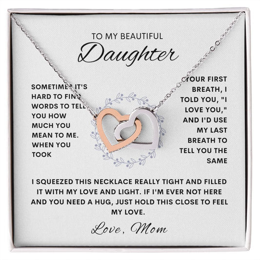 To My Daughter | Interlocking Hearts Necklace
