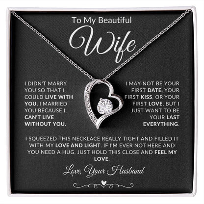 To My Beautiful Wife | Forever Love Necklace