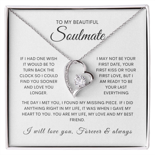 To My Beautiful Soulmate | Forever Love Necklace