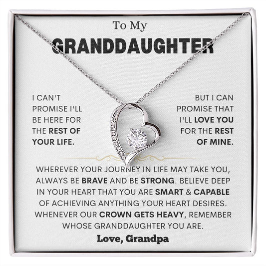 To My Granddaughter, Love Grandpa | Forever Love Necklace
