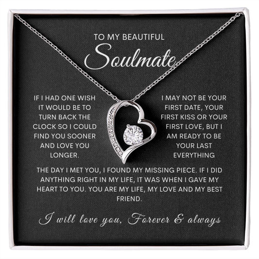 To My Beautiful Soulmate | Forever Love Necklace