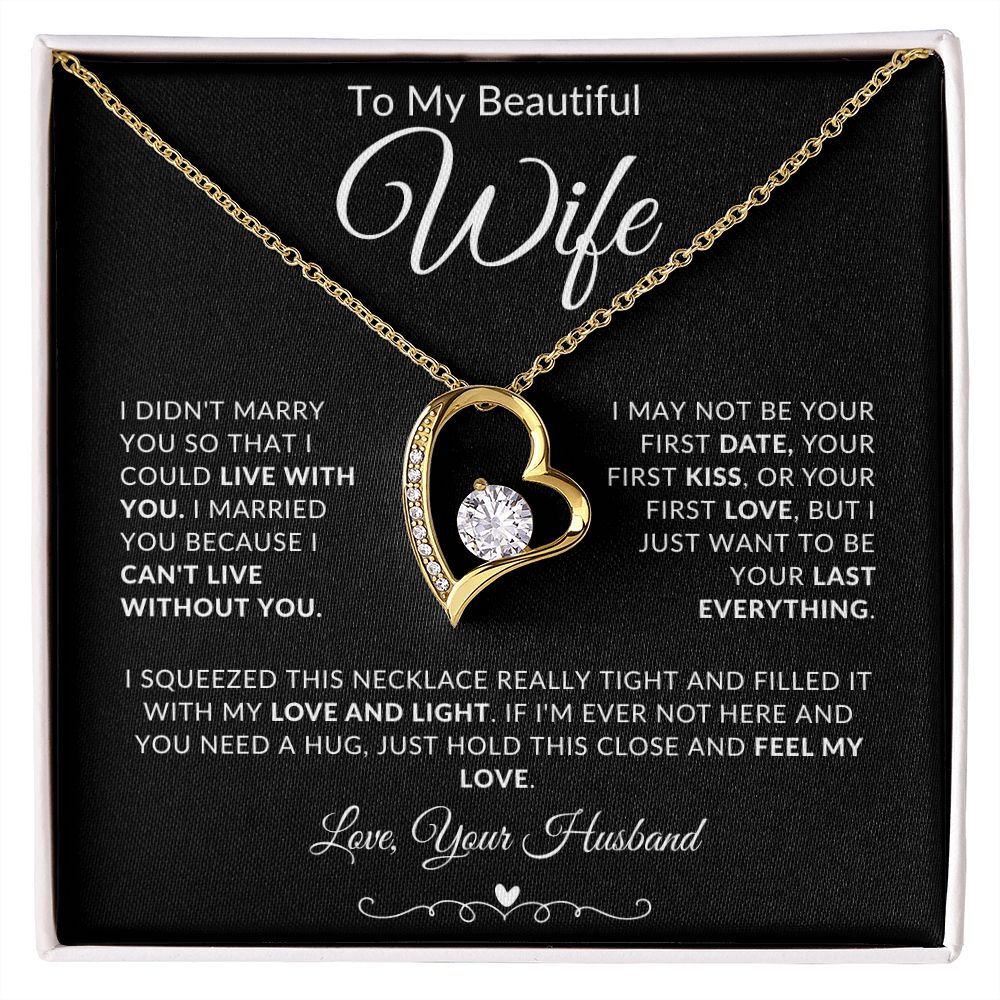 To My Beautiful Wife | Forever Love Necklace