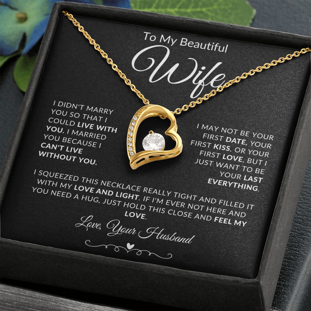 To My Beautiful Wife | Forever Love Necklace